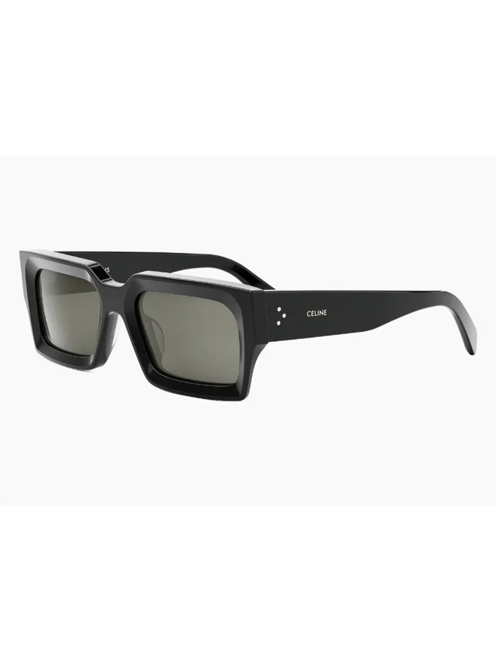 CELINE CL40280U 01A Bold Three Dots 54MM BLACK Rectangular Sunglasses